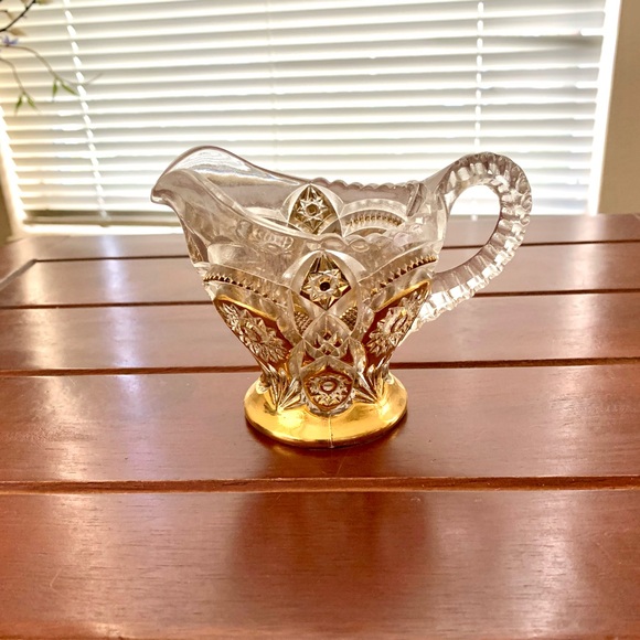 Vintage EAPG 'Fashion Gold (Decor)' Cream Pitcher by Imperial Glass - Ohio - Picture 1 of 5